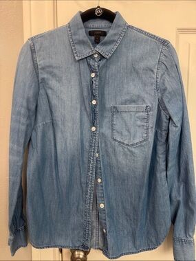 J. Crew Light Blue Denim Button-Down Shirt